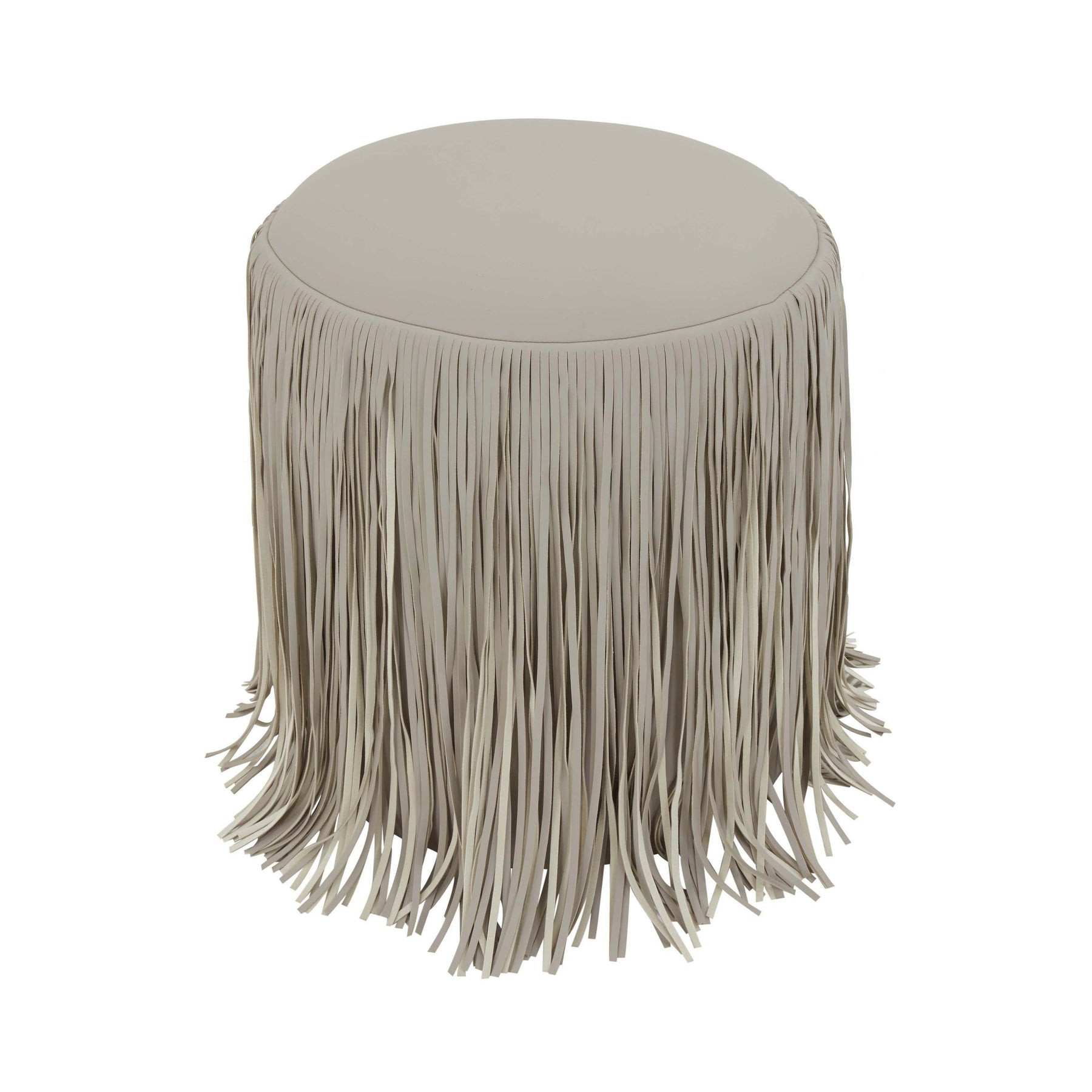 Shag Me Performance Vegan Leather Ottoman