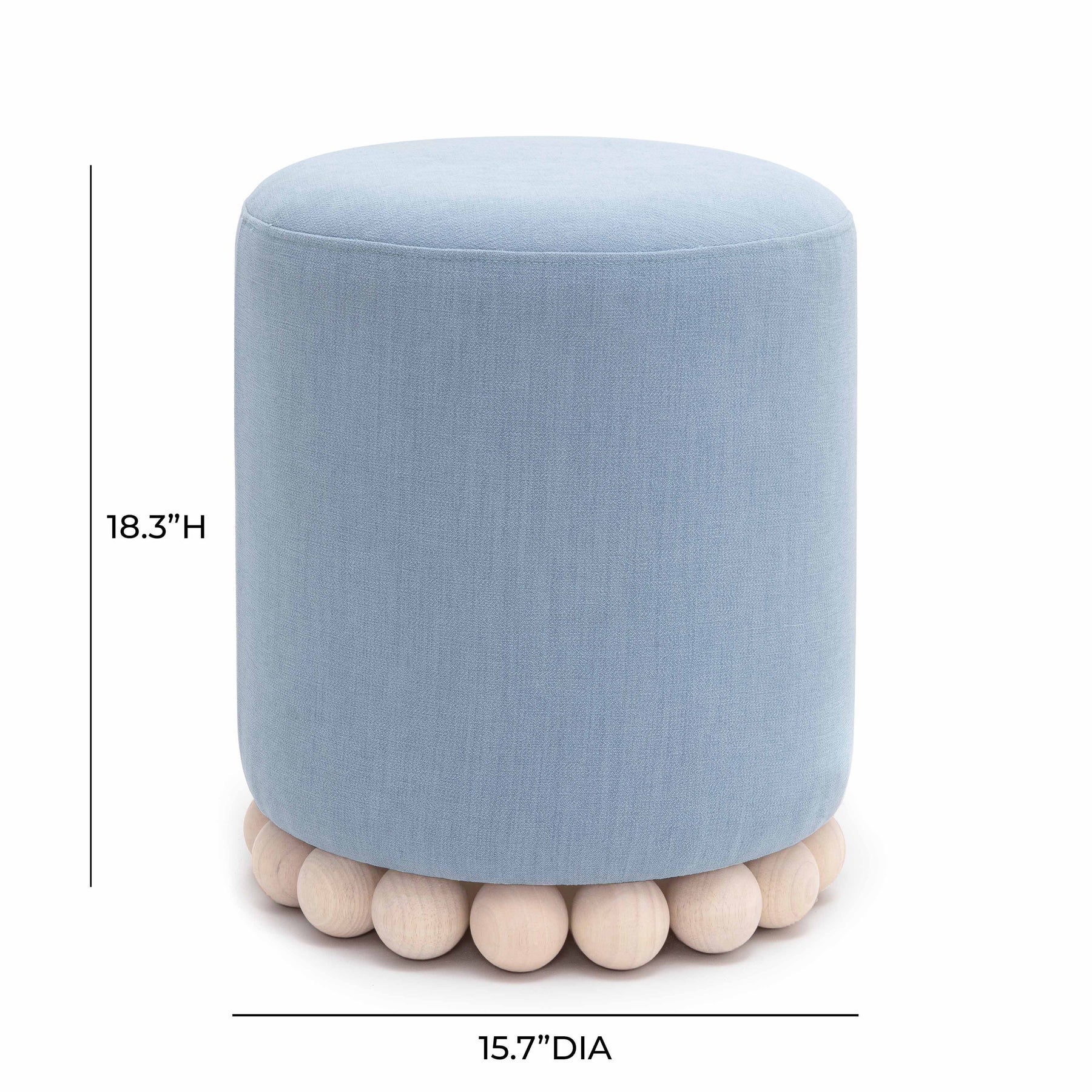 Dex Upcycled Performance Fabric Ottoman