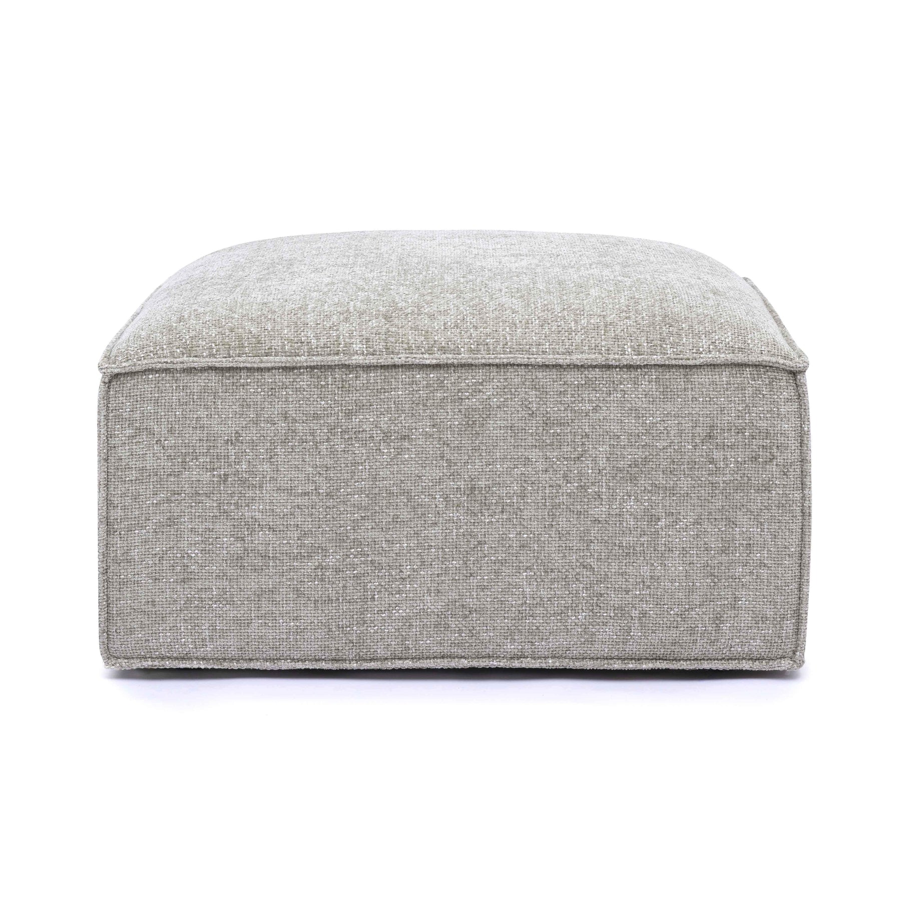 Mindy Performance Chenille Basketweave Ottoman