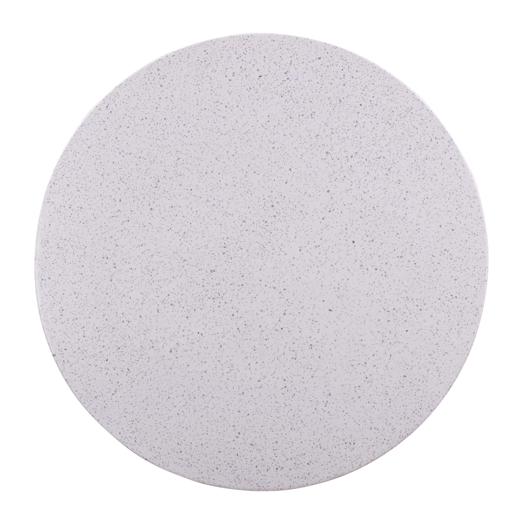 Terrazzo 27.5" Light Speckled Concrete Round Coffee Table