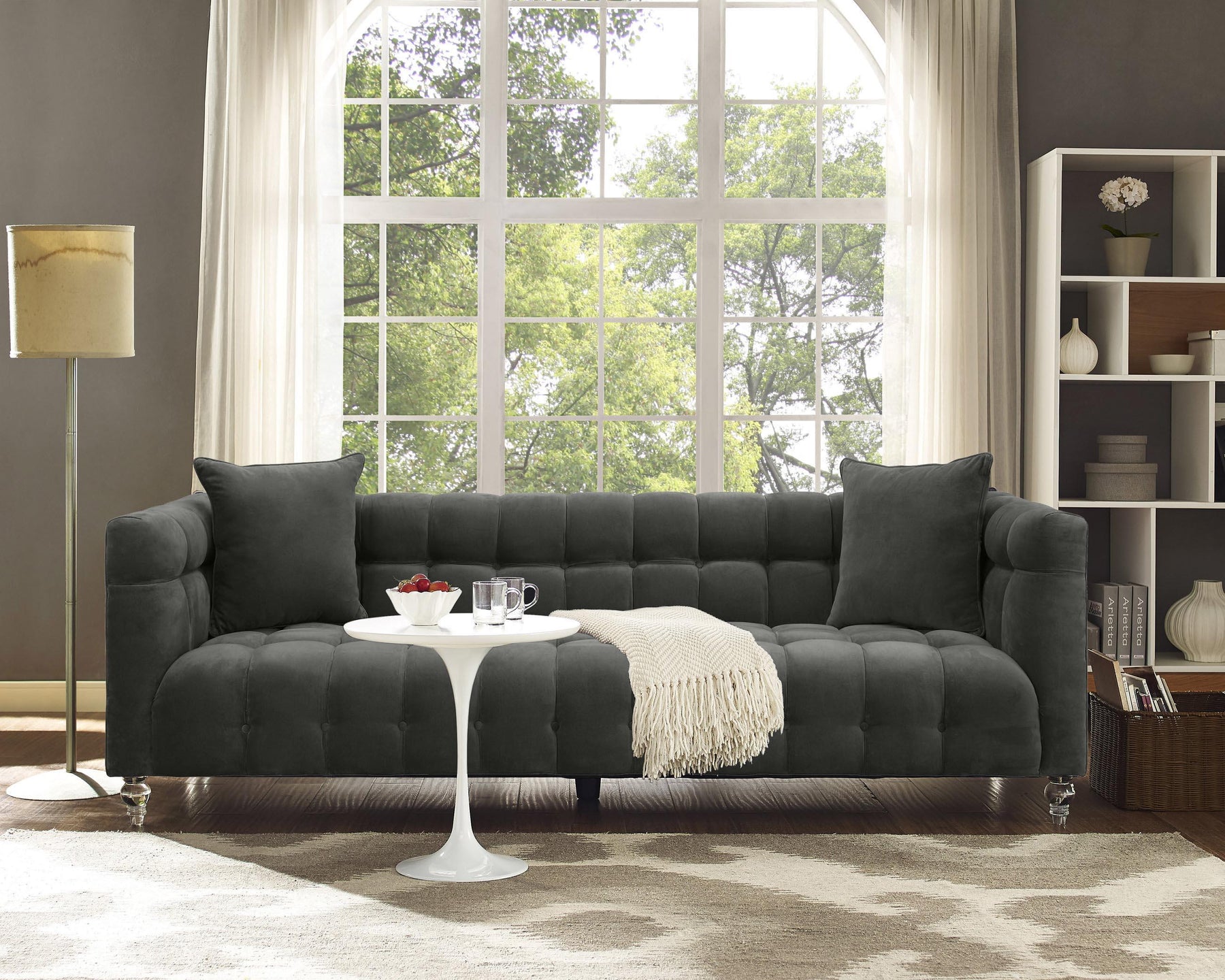 Bea 90.6" Performance Velvet Tufted Sofa