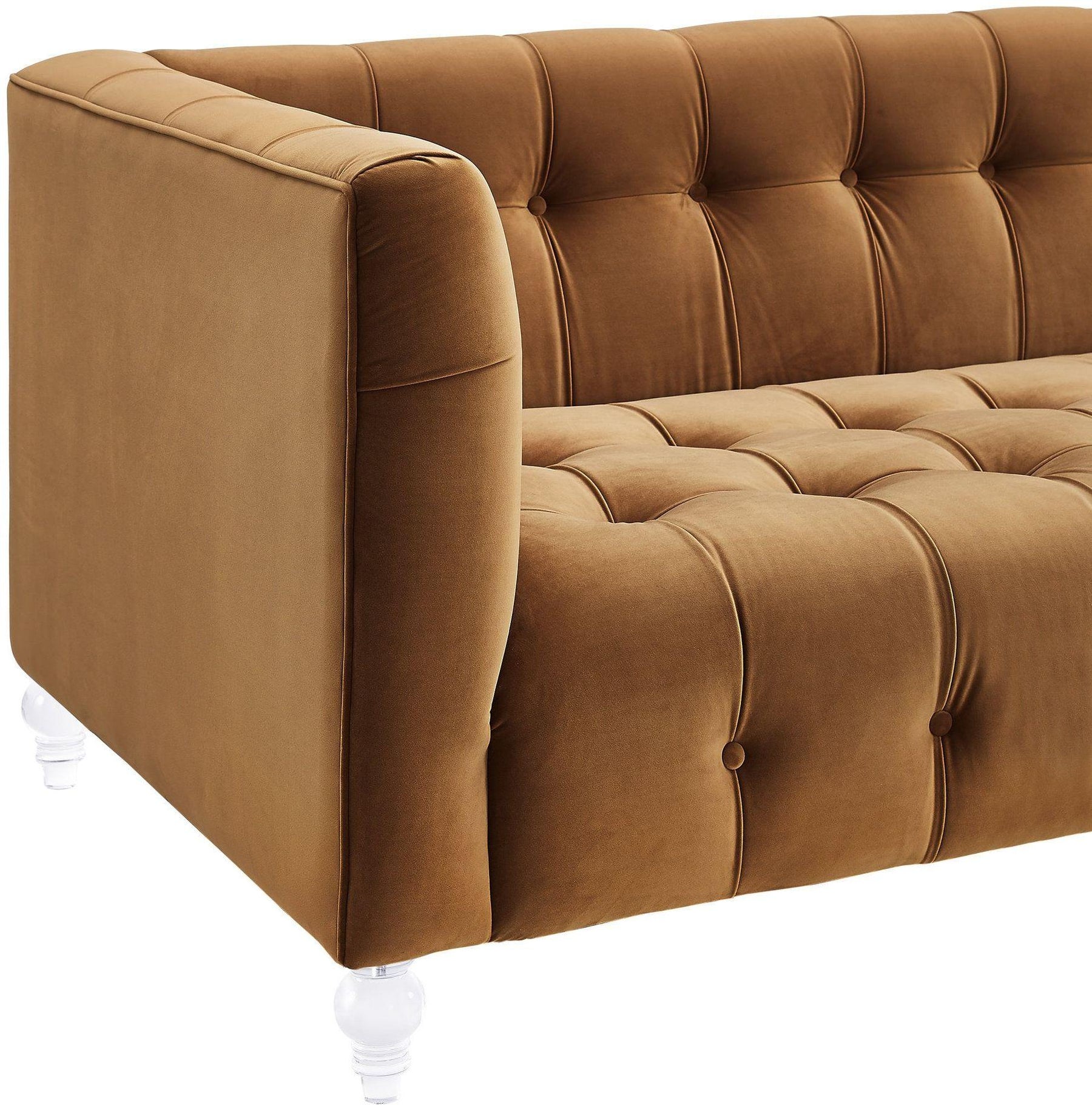 Bea 90.6" Performance Velvet Tufted Sofa
