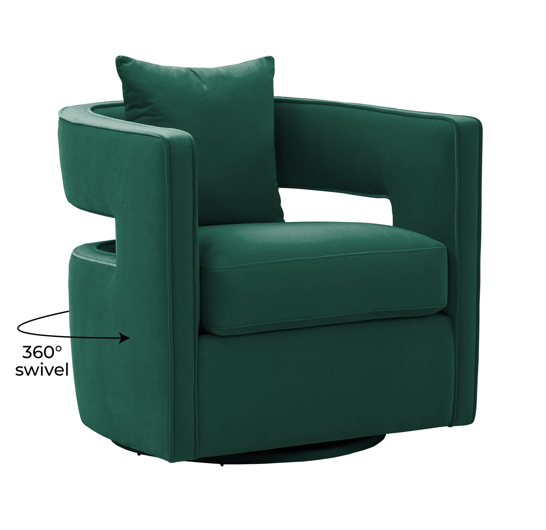 Kennedy Performance Velvet Swivel Accent Chair