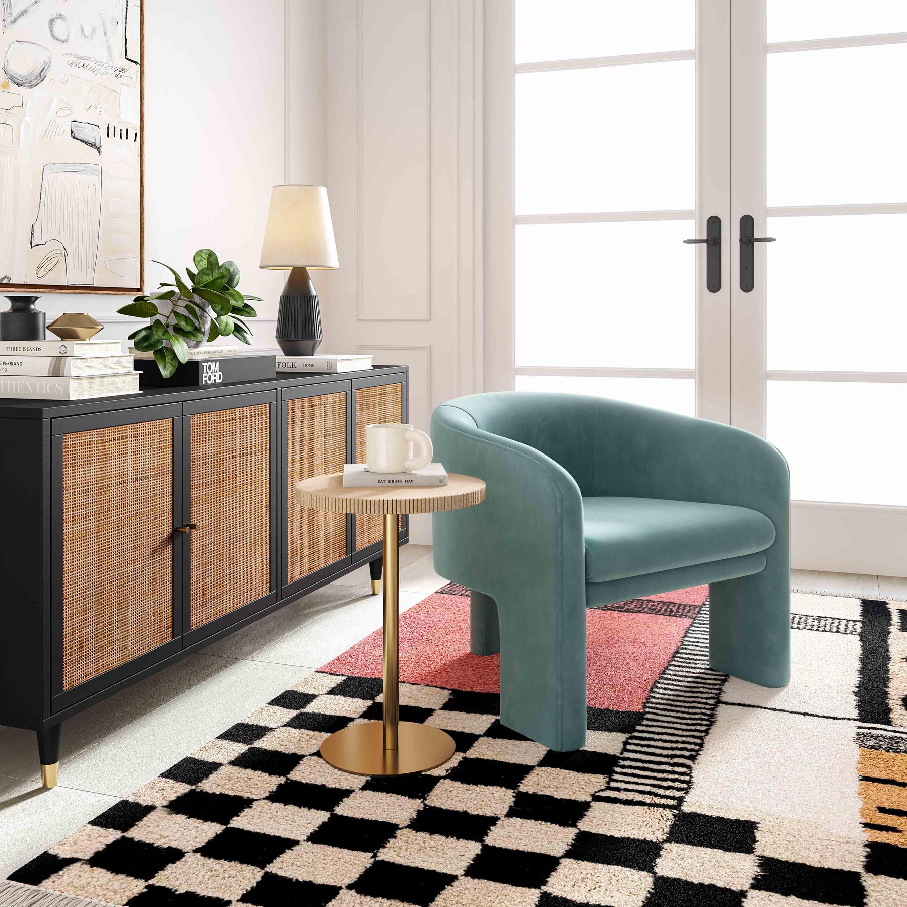Marla Performance Velvet Accent Chair