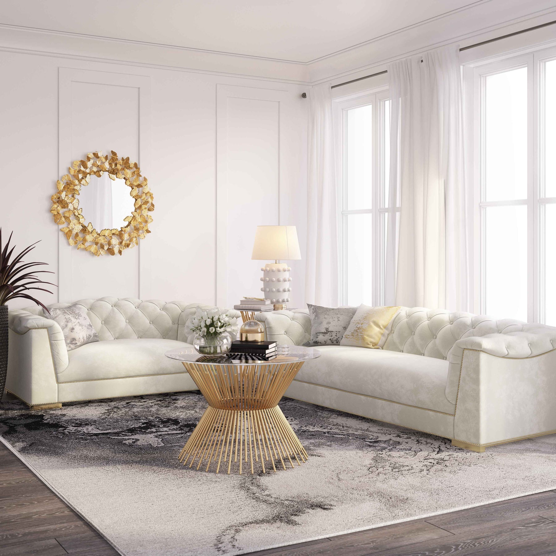 Farah 91" Performance Velvet Sofa