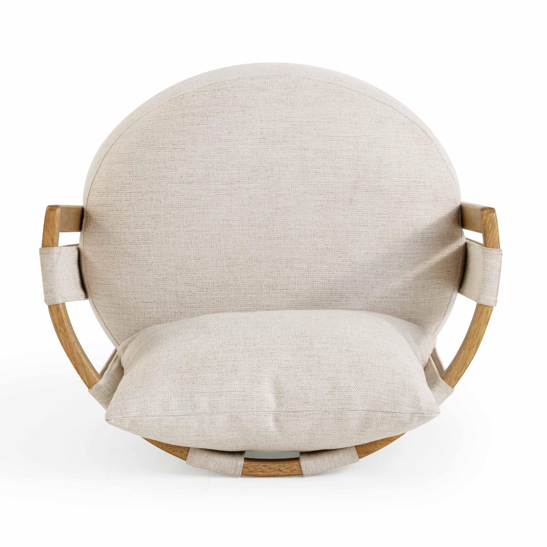 Paolo Textured Contract-Grade Weave Fabric Swivel Accent Chair