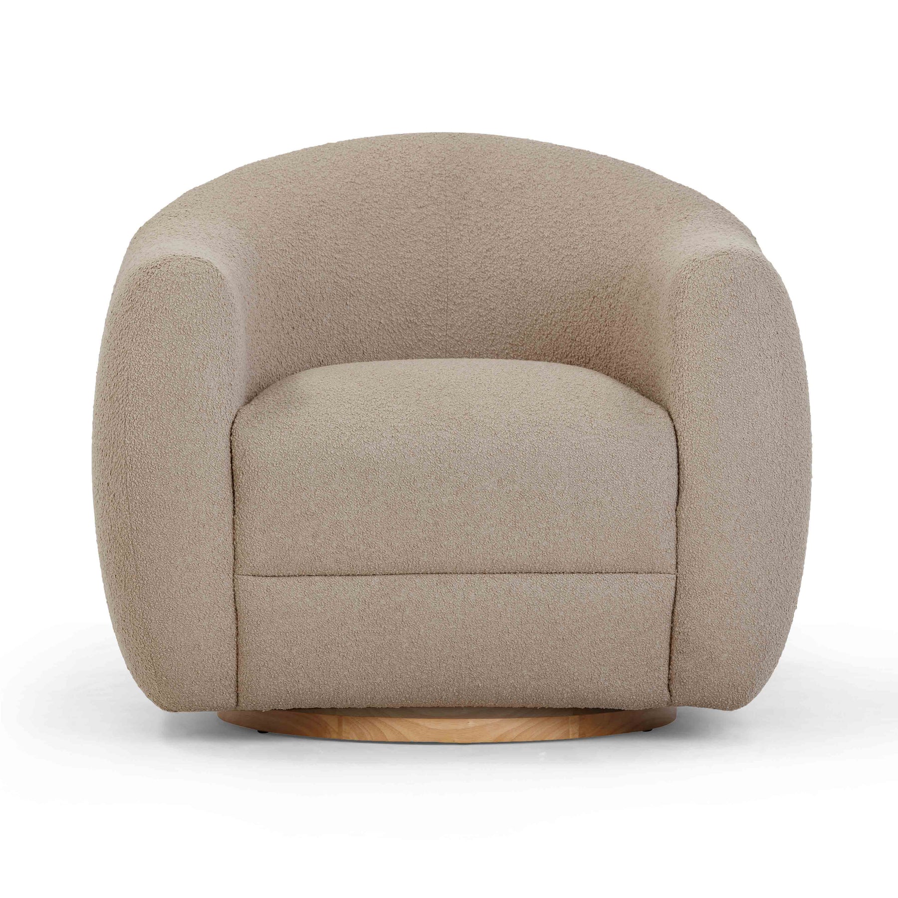 Judy Boucle Swivel Accent Chair