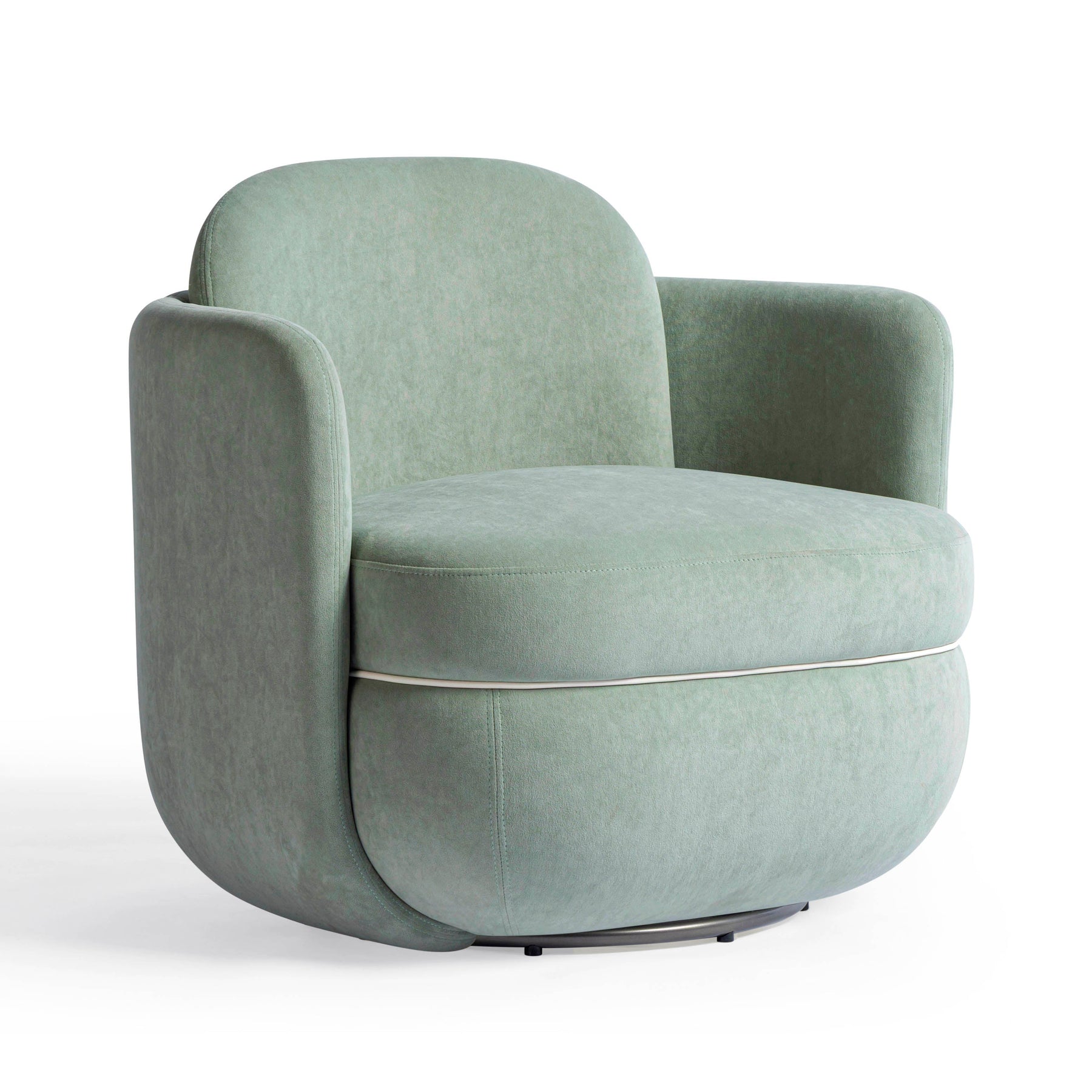 Wolfie Performance Velvet Swivel Accent Chair
