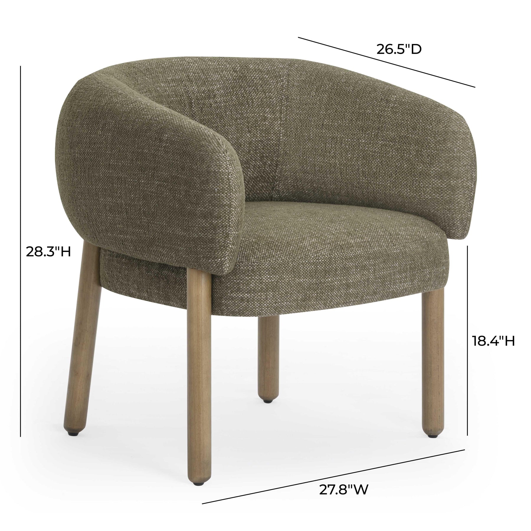 Foxy Textured Performance Fabric Accent Chair