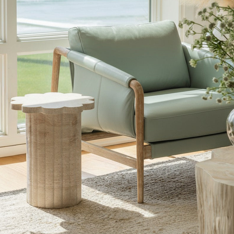 Chakka Contract-Grade Genuine Leather Accent Chair