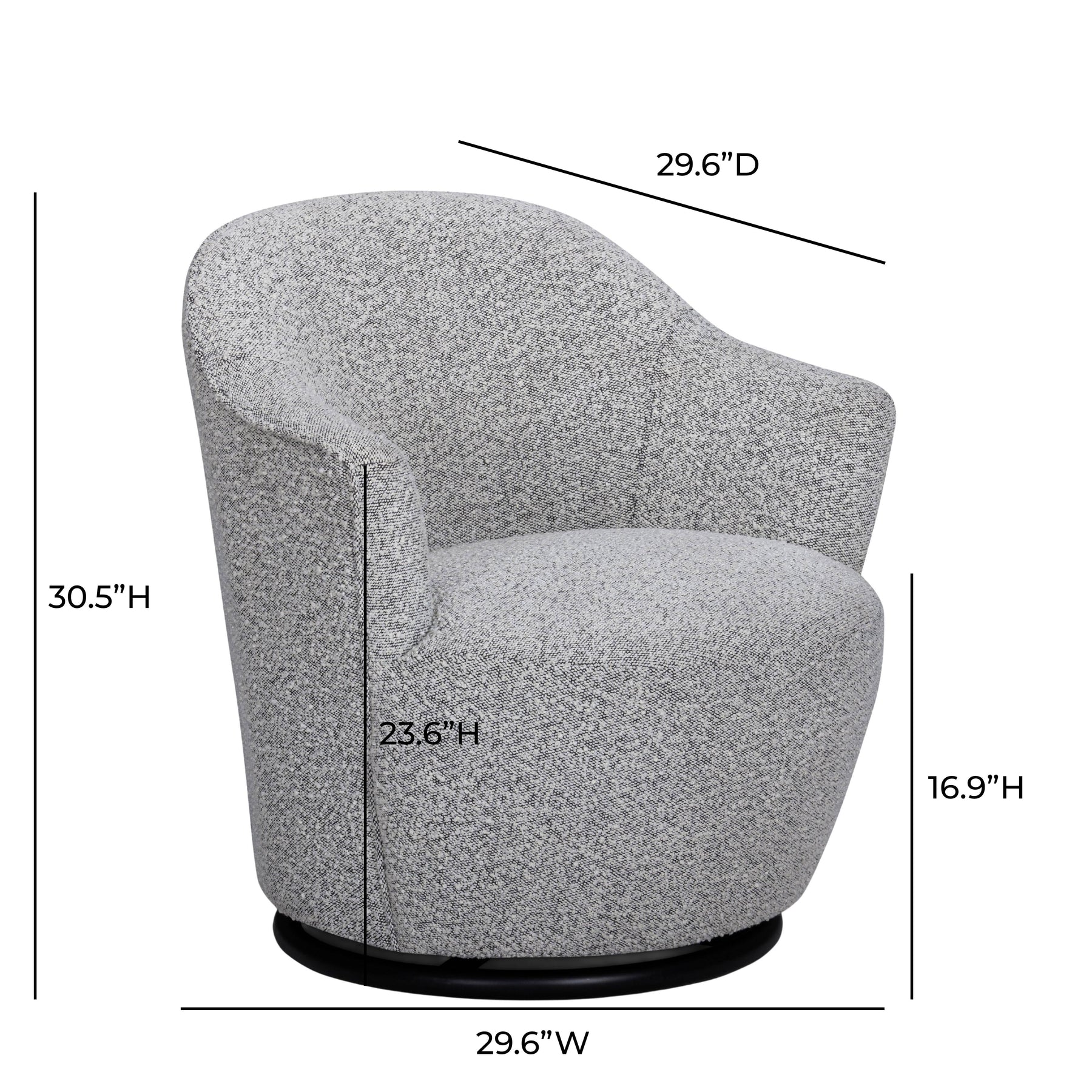 Skyla Performance Boucle Swivel Accent Chair