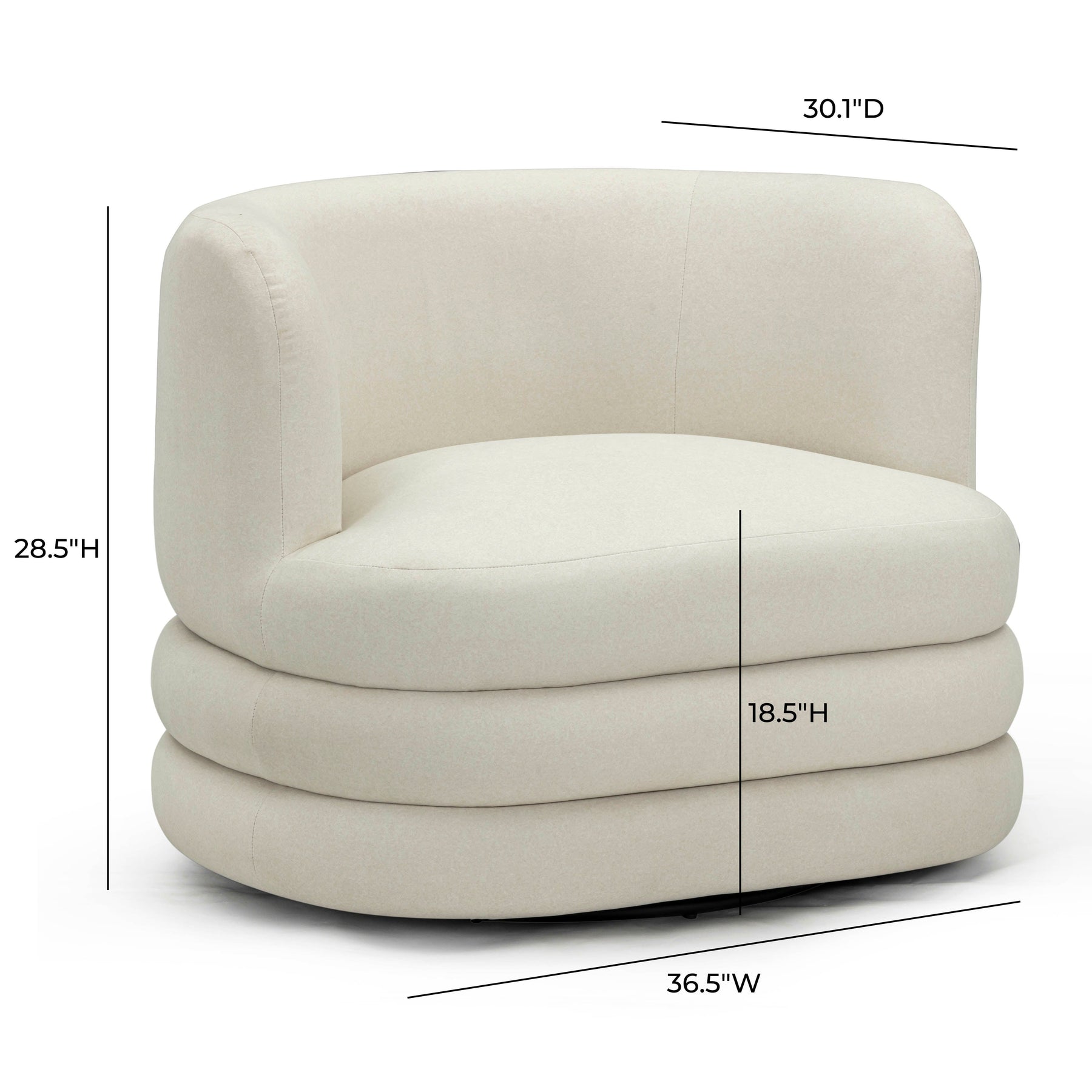 Astor Performance Faux Mohair Swivel Hotel Lounge Chair