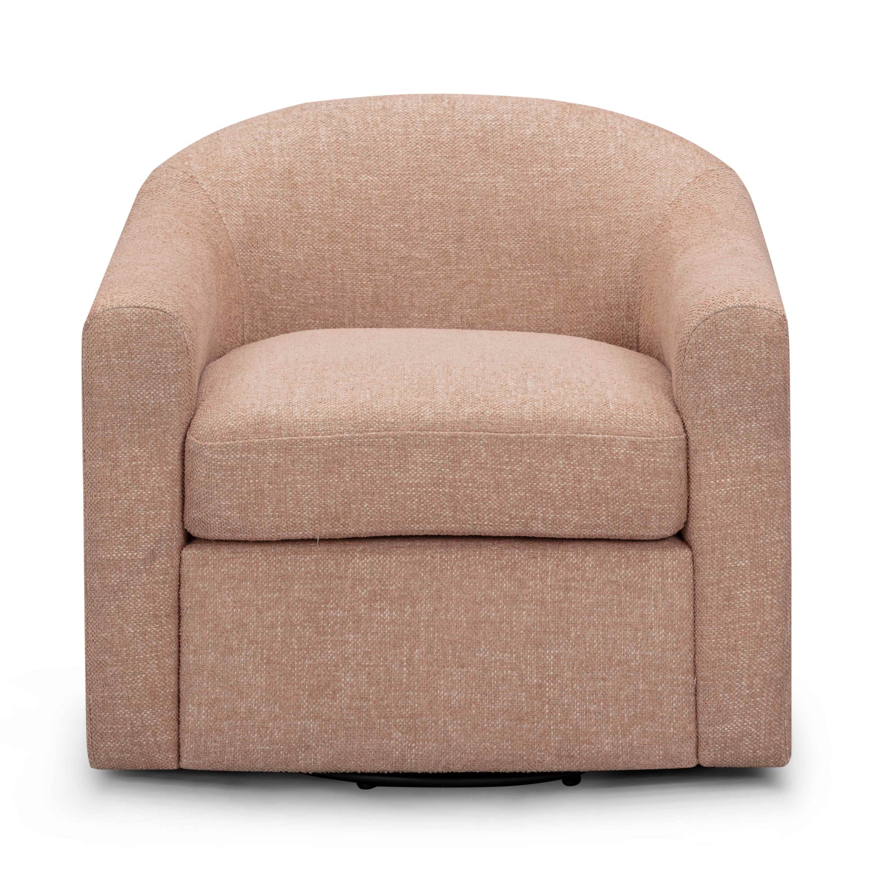 Thao Contract-Grade Basketweave Fabric Swivel Accent Chair