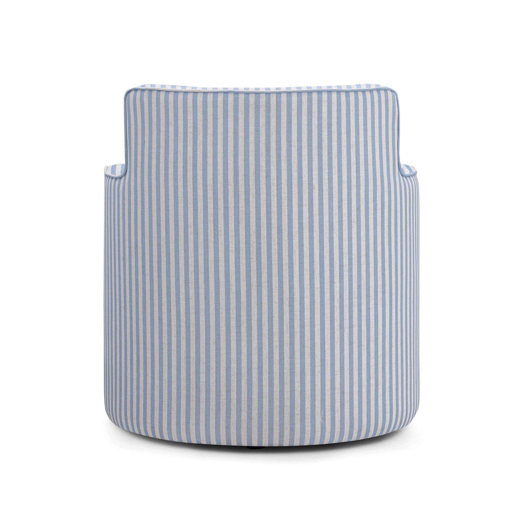 Passe Striped Linen Swivel Accent Chair