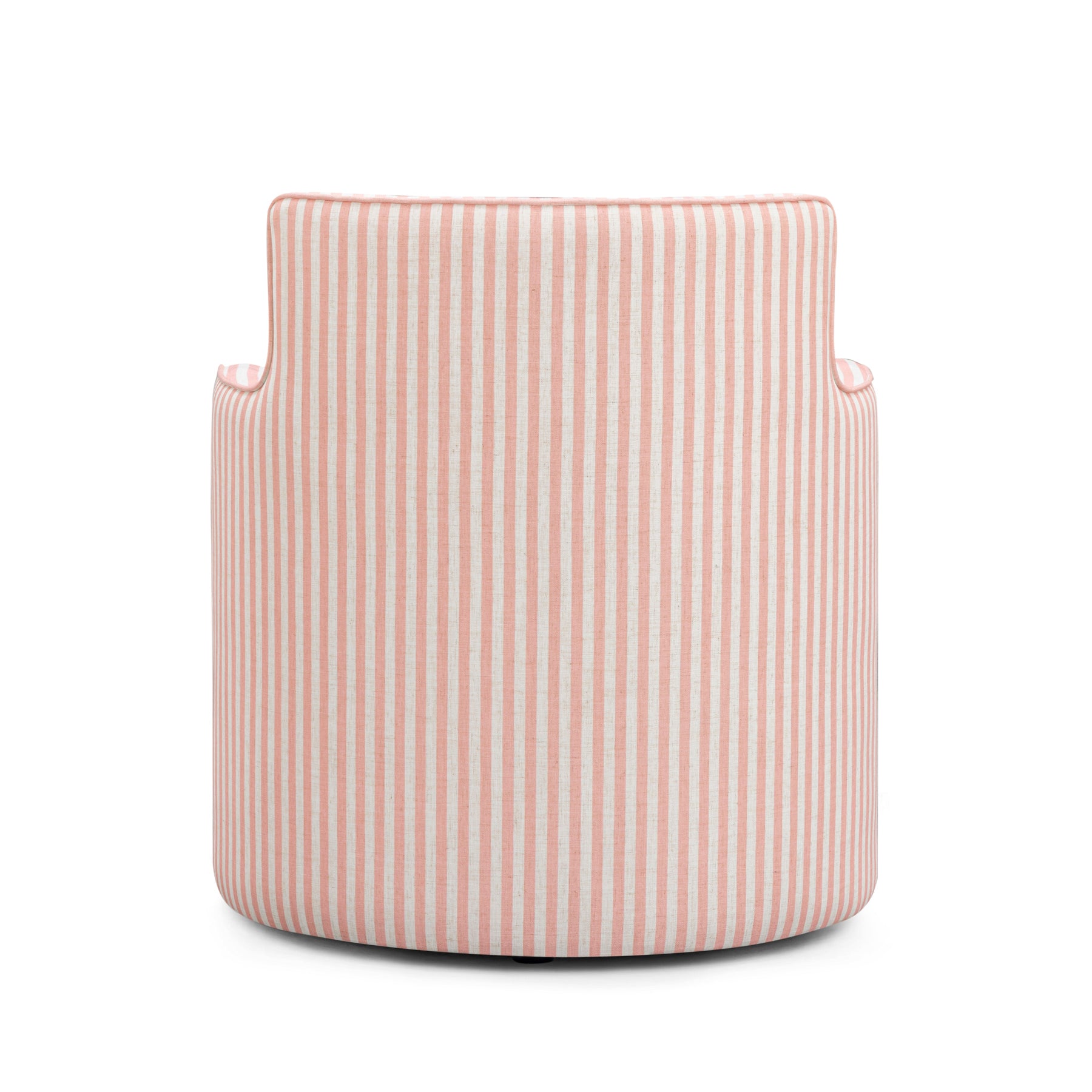 Passe Striped Linen Swivel Accent Chair