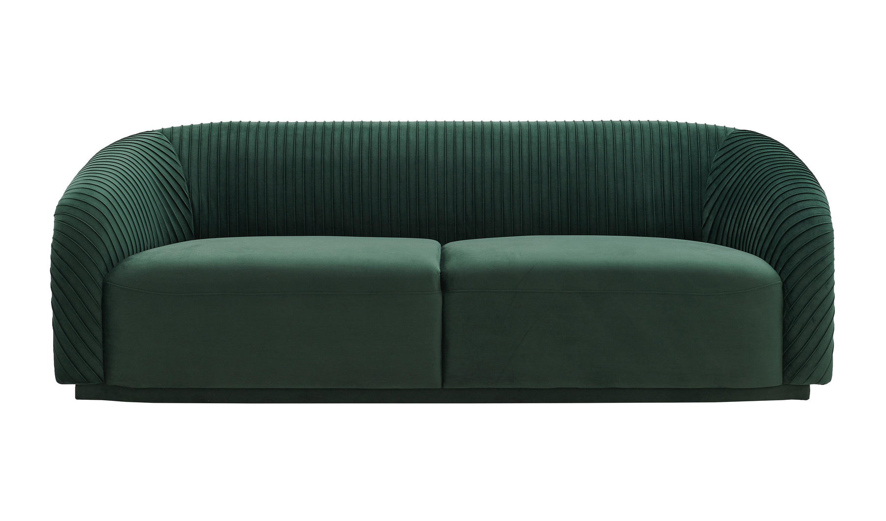 Yara 90.6" Pleated Performance Velvet Sofa