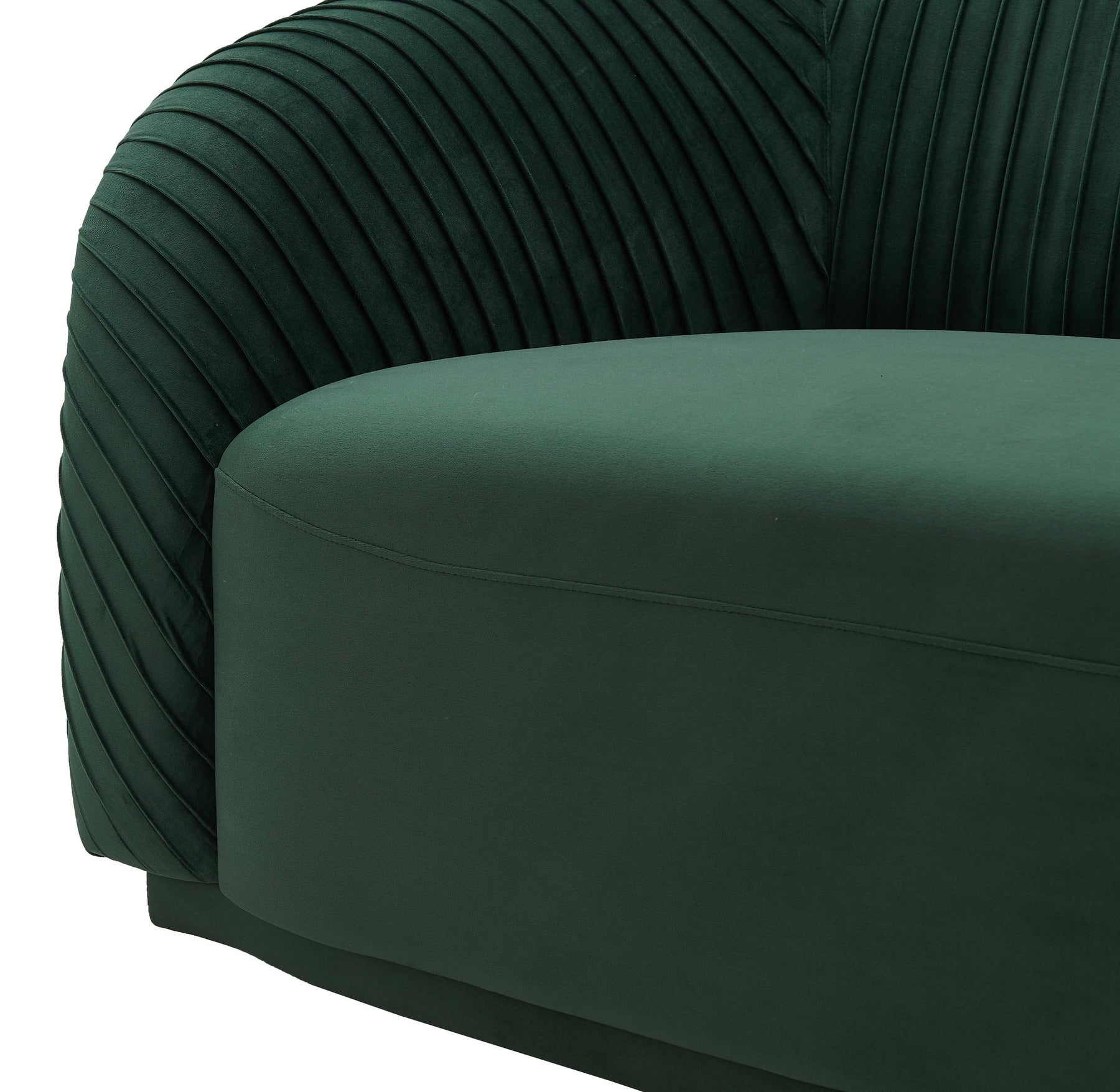 Yara 90.6" Pleated Performance Velvet Sofa