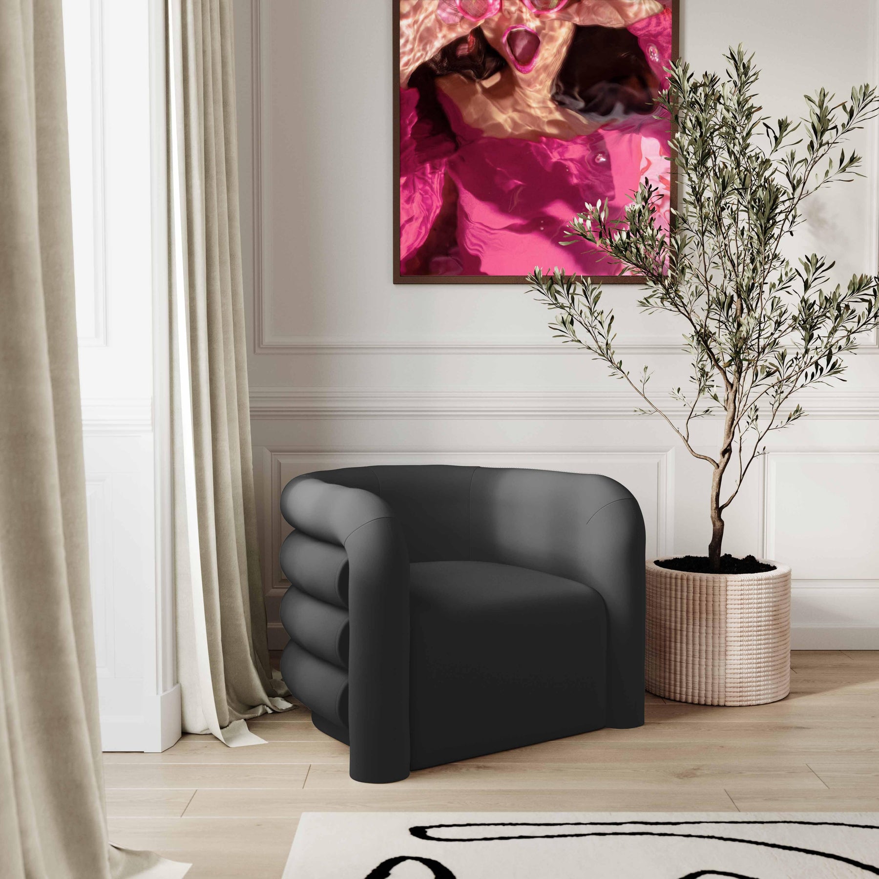 Curves Performance Velvet Lounge Chair
