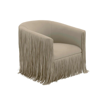 Shag Me Performance Vegan Leather Swivel Accent Chair
