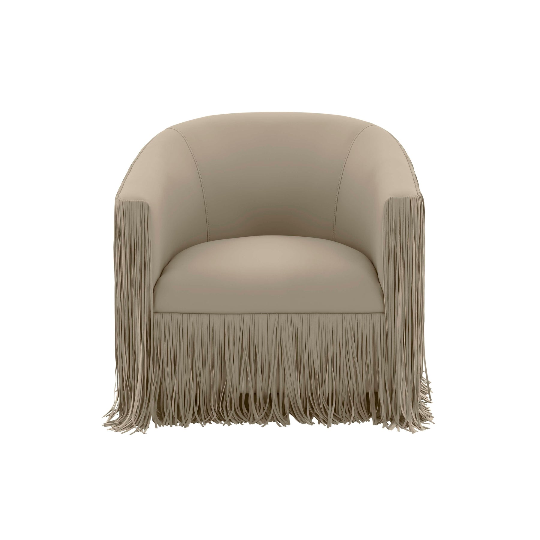 Shag Me Performance Vegan Leather Swivel Accent Chair
