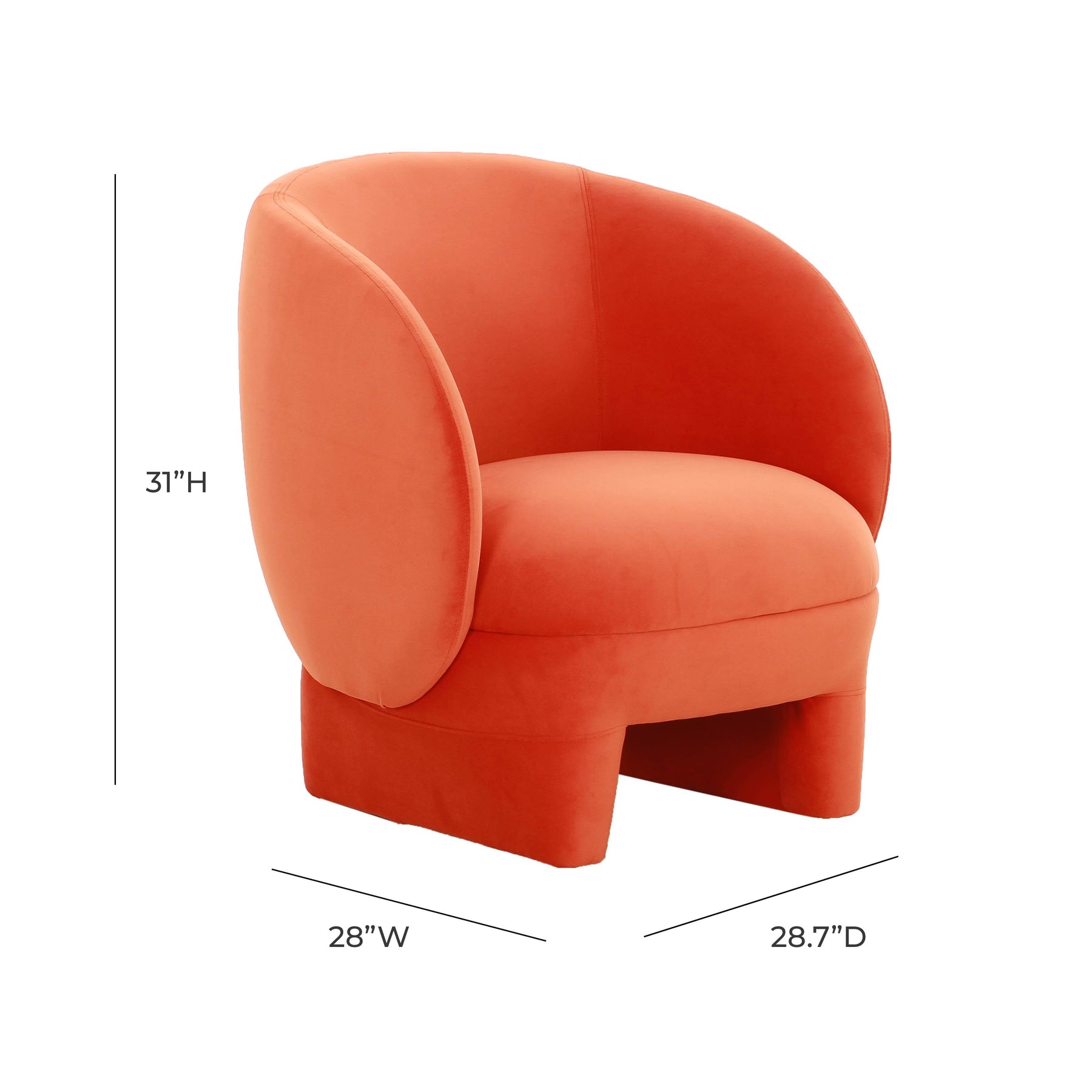 Kiki Performance Velvet Accent Chair
