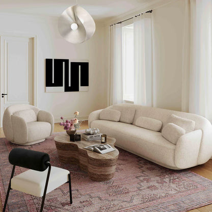Misty Performance Boucle Accent Chair Cream