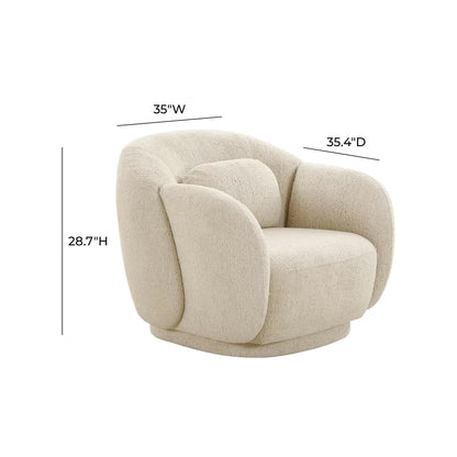 Misty Performance Boucle Accent Chair Cream