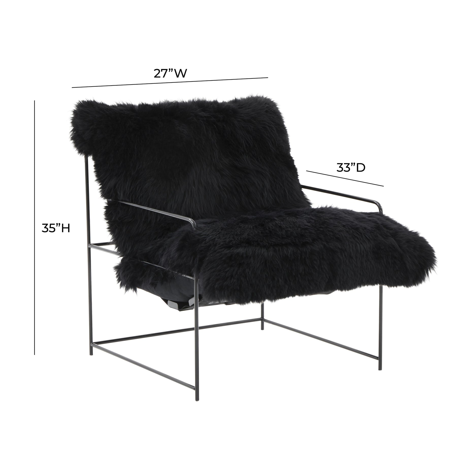 Kimi Genuine Sheepskin Accent Chair