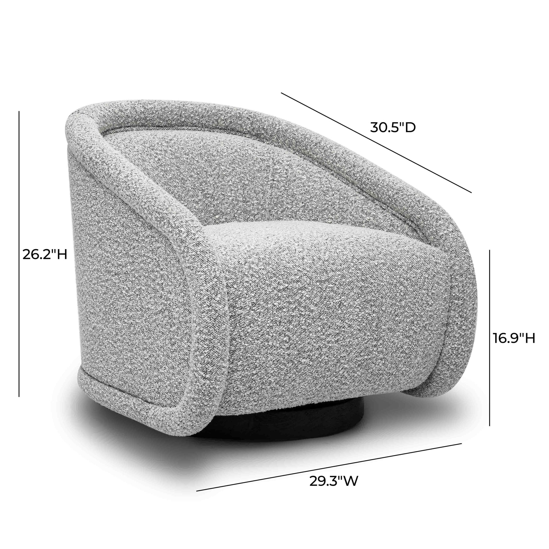 Rory Performance Boucle Swivel Accent Chair