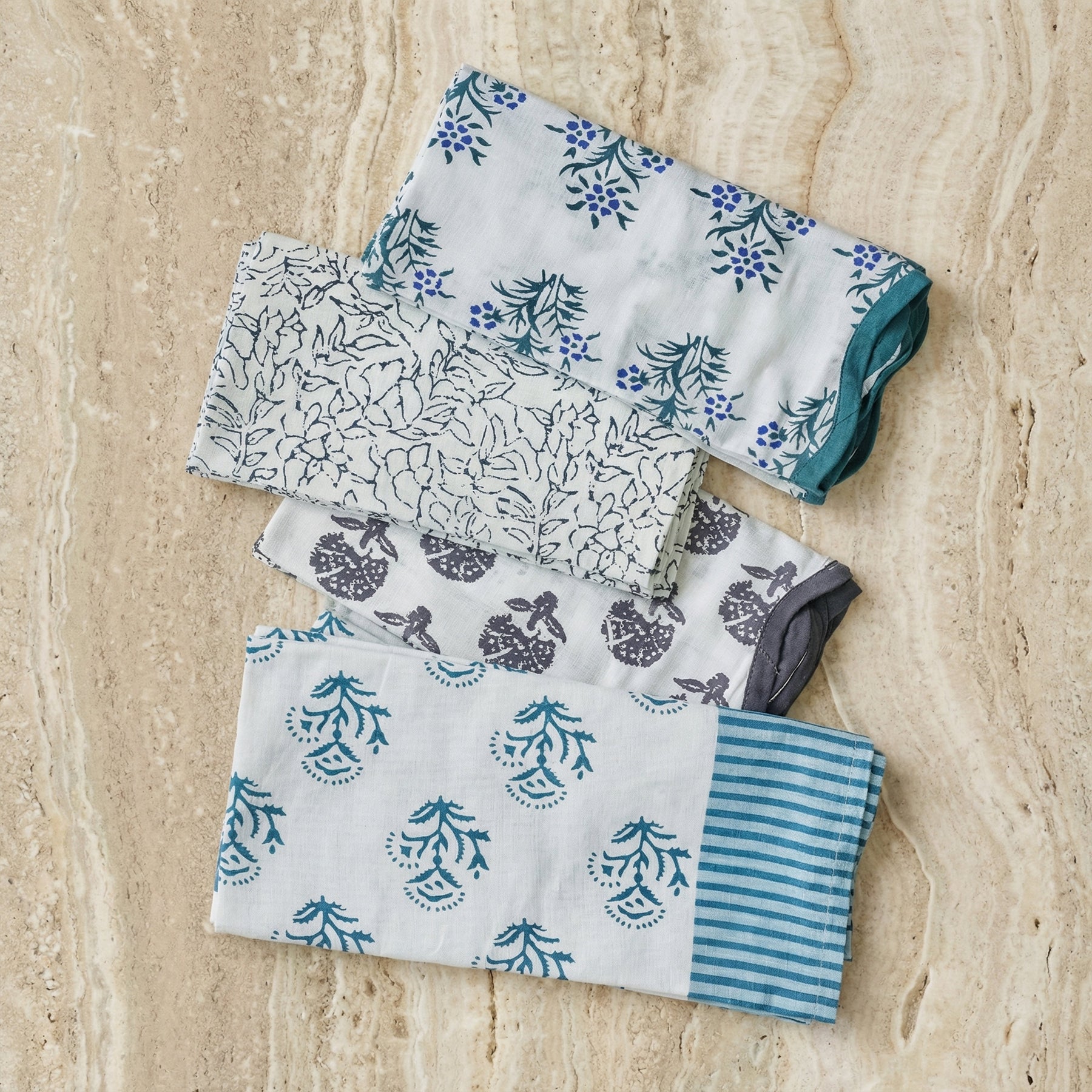 Crissy Cotton Canvas Printed Napkins - Set of 4