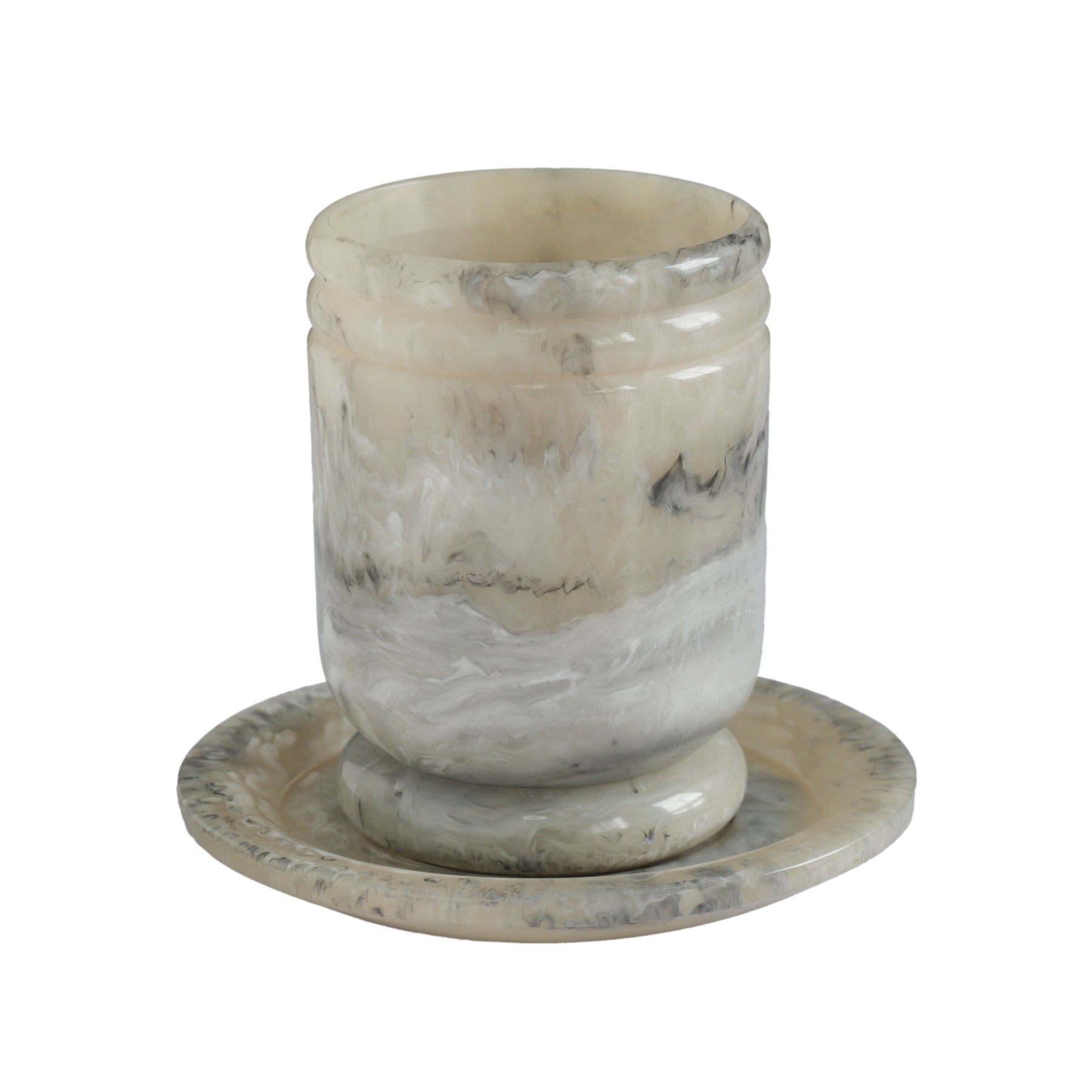 Channeled Swirl Resin Kiddush Cup