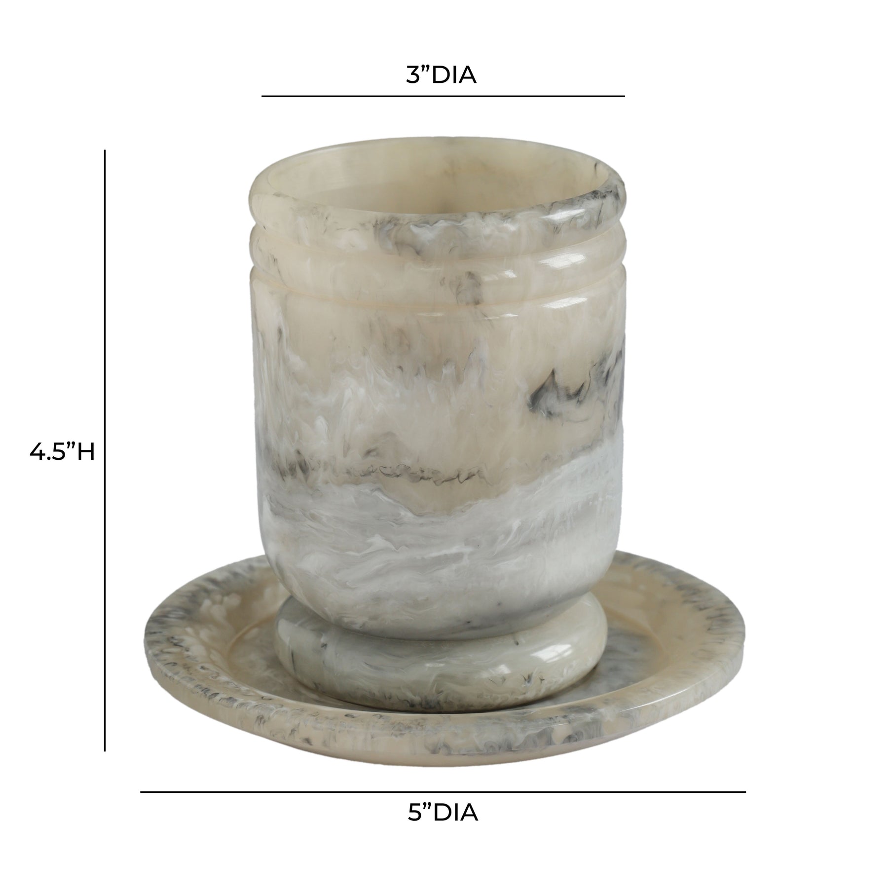 Channeled Swirl Resin Kiddush Cup
