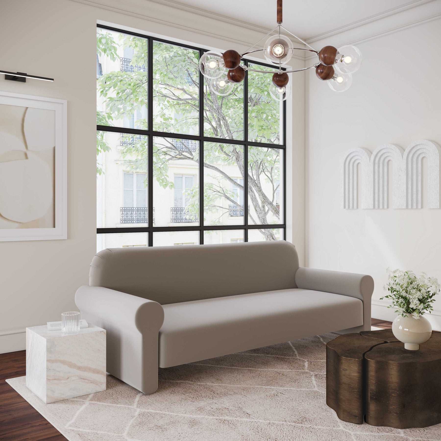 Keelee 84" Performance Velvet Sofa