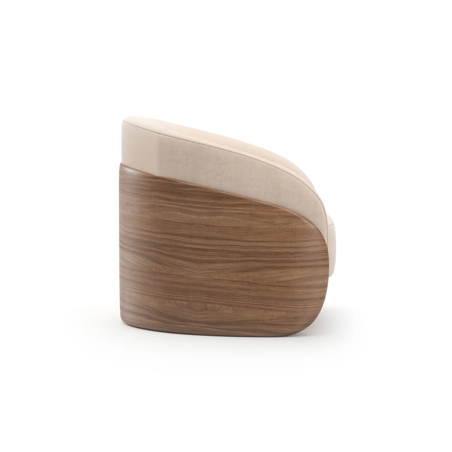 Fleur Wood Back Lounge Chair