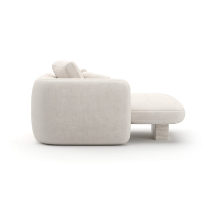 Overlap Laf Chaise Ecru