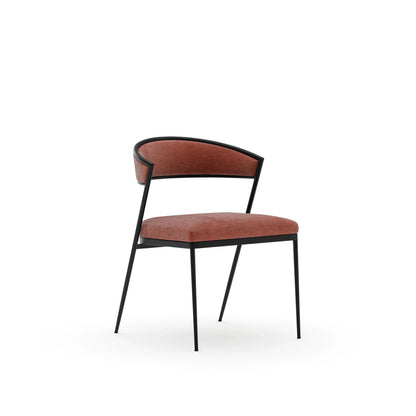 Dario Chocolate Side Chair - Rouge