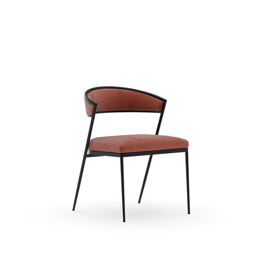 Dario Chocolate Side Chair - Rouge