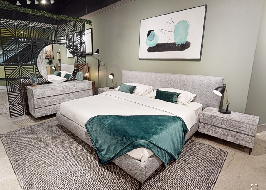 Aria - Italian Modern Multi Grey Bedroom Set