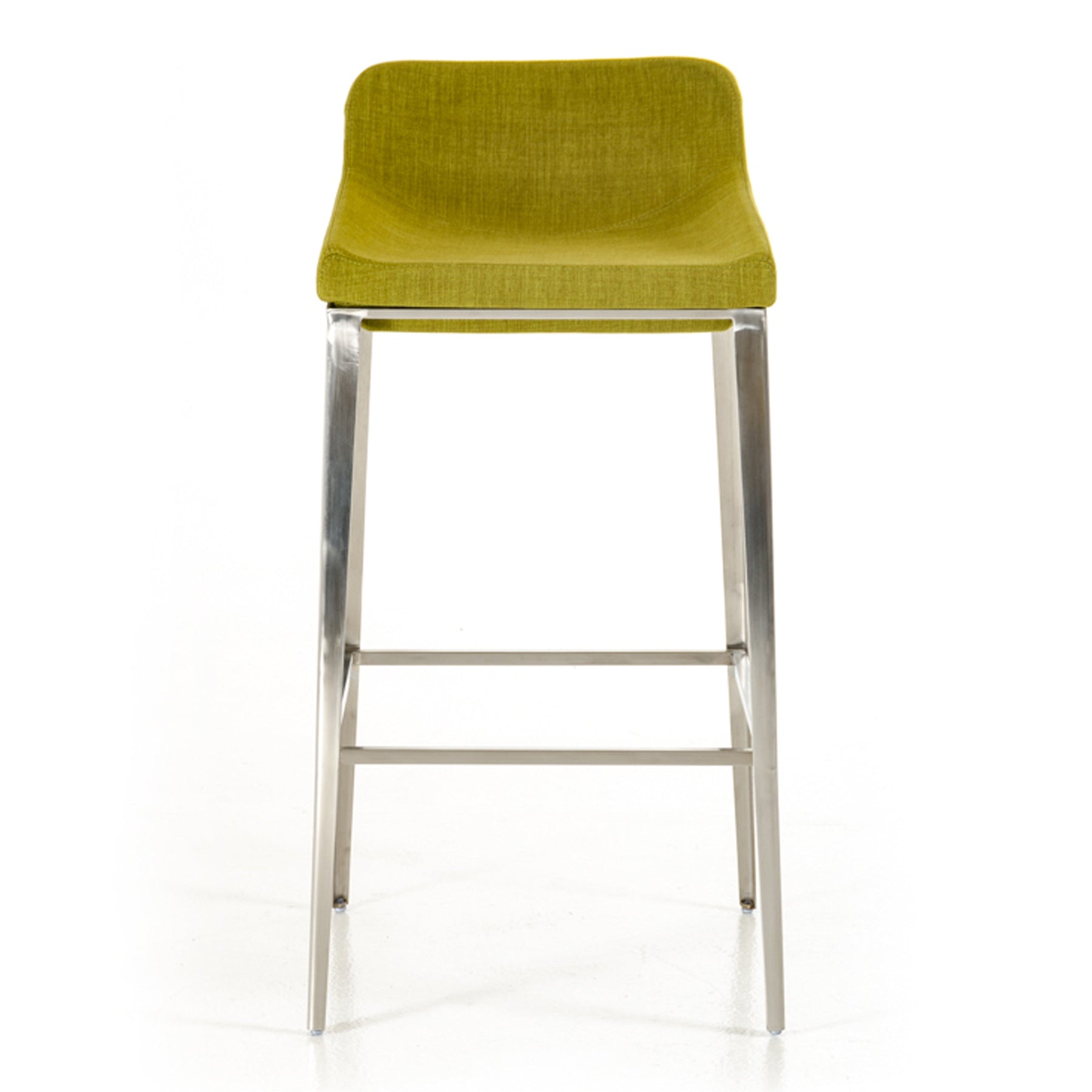 Adhil Mid-Century Green Fabric Bar Stool