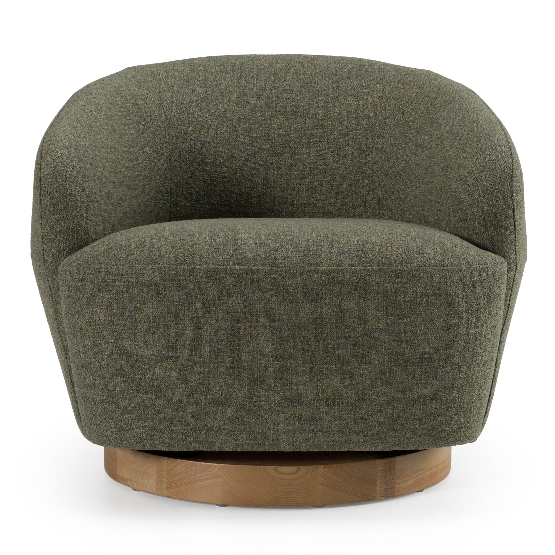Agatha - Modern Hemp Fabric Swivel Accent Chair
