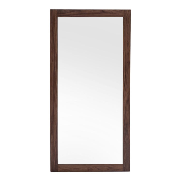 Amberlie - Modern Walnut Floor Mirror