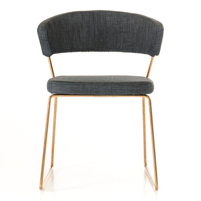 Ashland - Modern Grey & Rosegold Dining Chair (Set of 2)