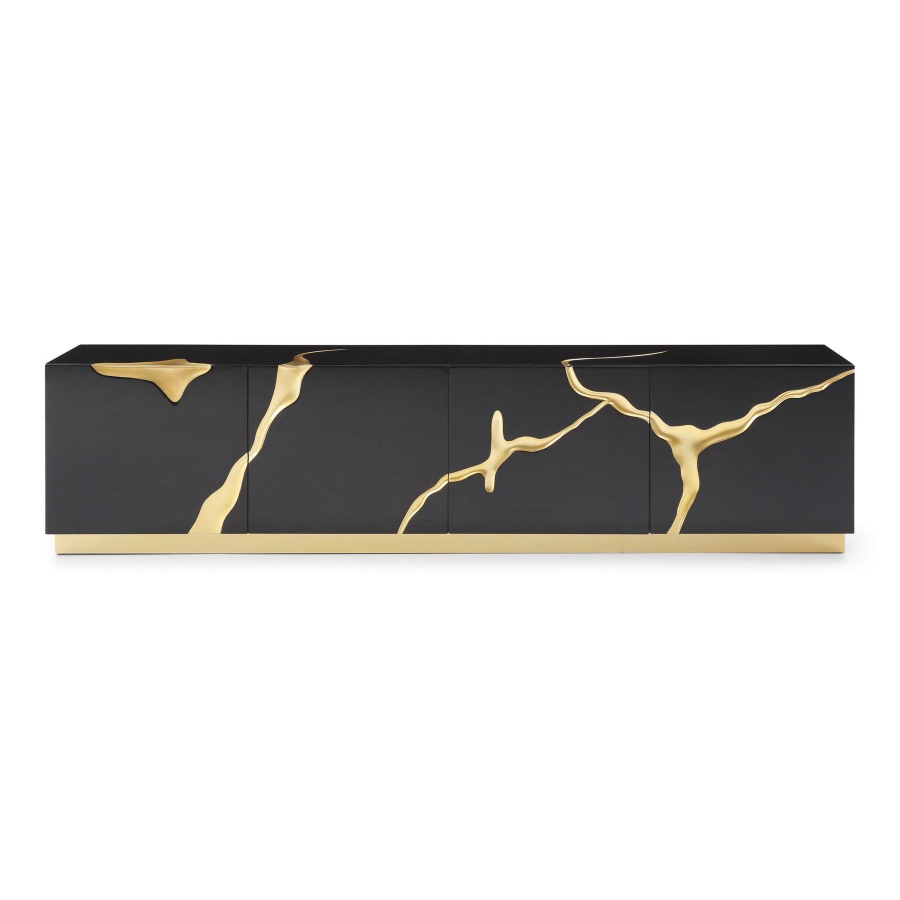 Aspen - Modern Black & Gold TV Stand