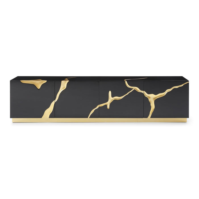 Aspen - Modern Black & Gold TV Stand