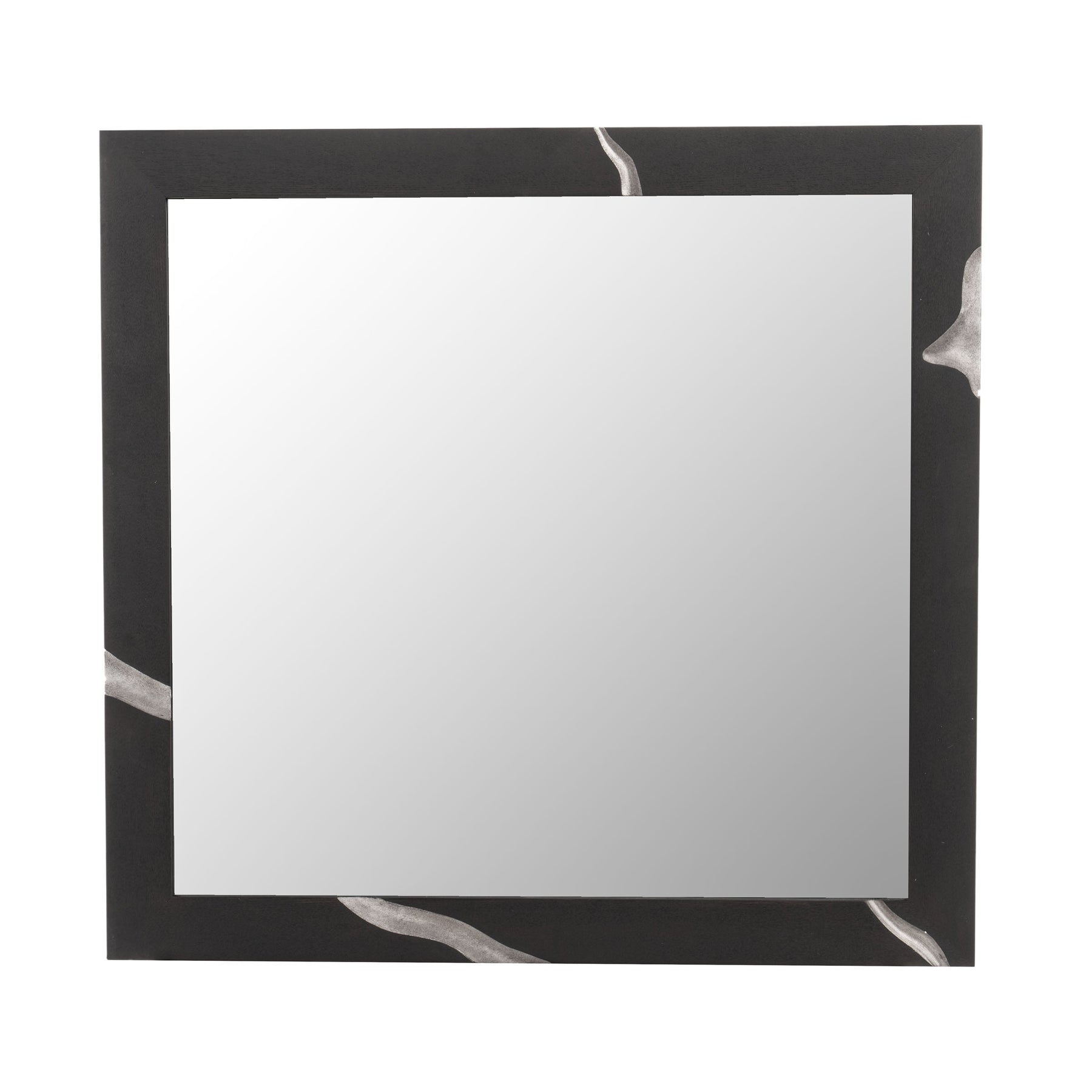Aspen - Modern Matte Brown Ash & Silver Mirror