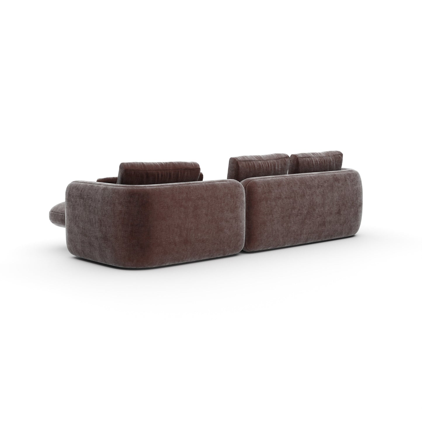 Overlap Right Chaise Sec Small Dk Taupe
