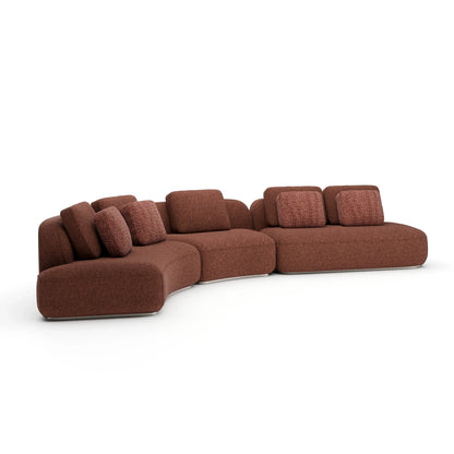 Sasso 3pc Curved Sofa - Saffron