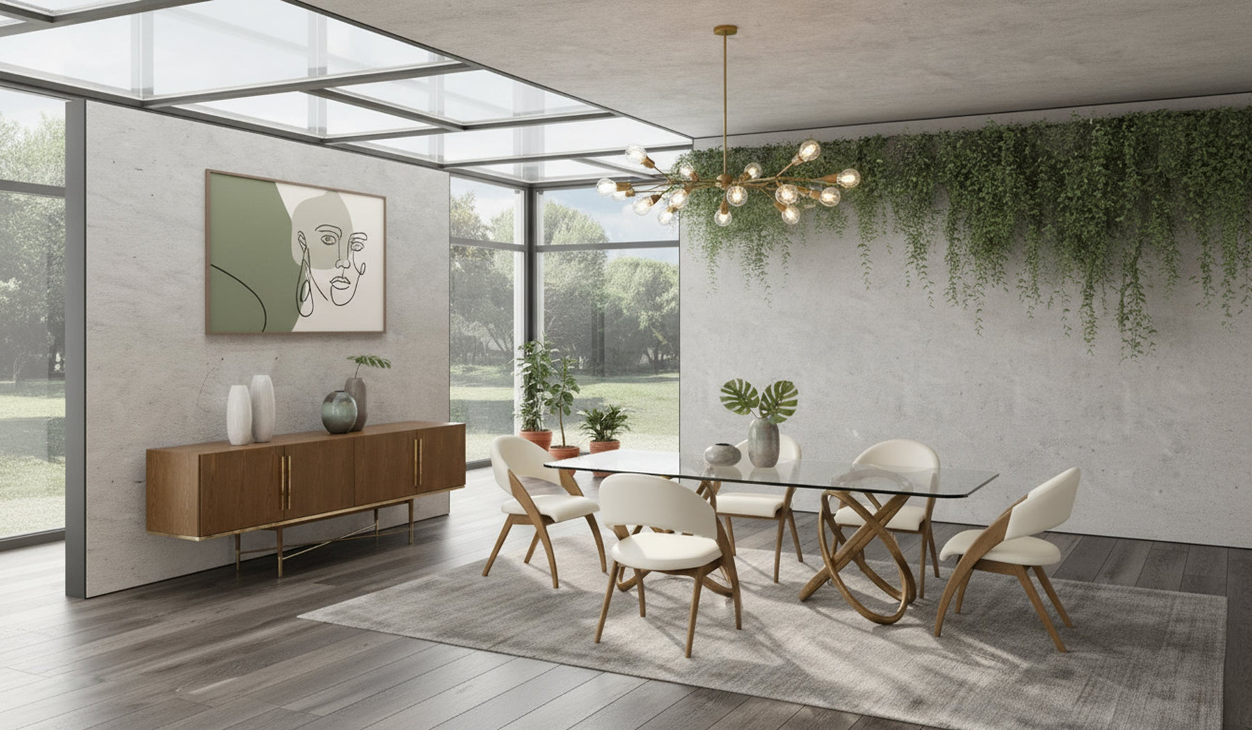 Mason & Lucas Modern Walnut Dining Set