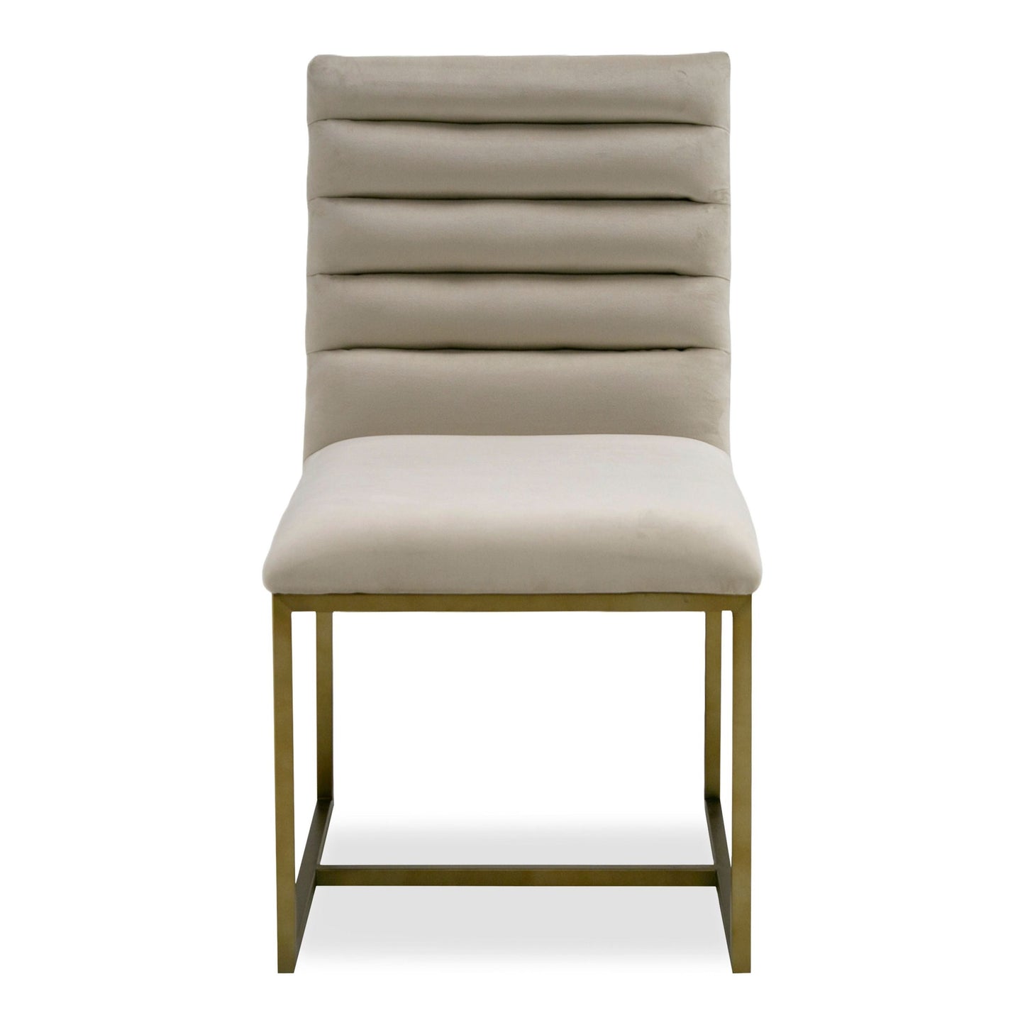 Barker - Modern Beige & Brush Gold Dining Chair (Set of 2)
