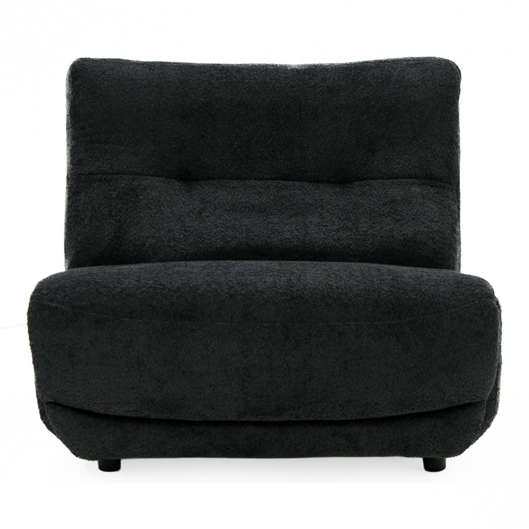 Basil - Modern Black Fabric Small Electric Recliner Chair